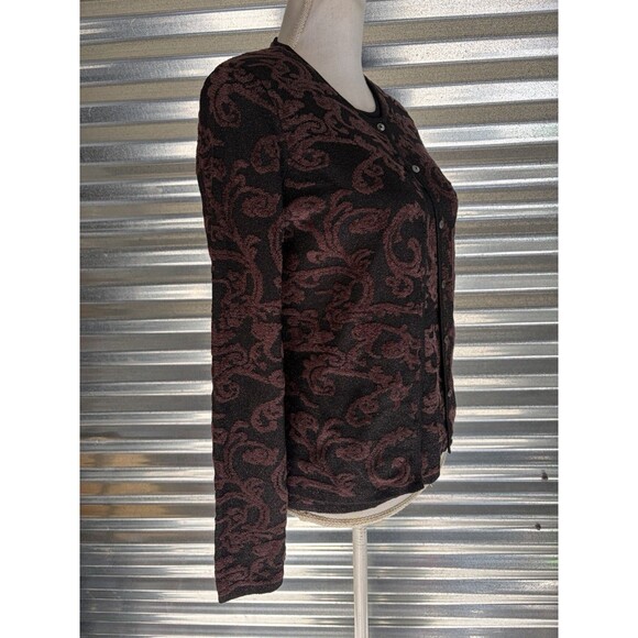 Jones New York Collection Jacquard Print 2 Piece Tank Cardigan Set S/M - Picture 2 of 11